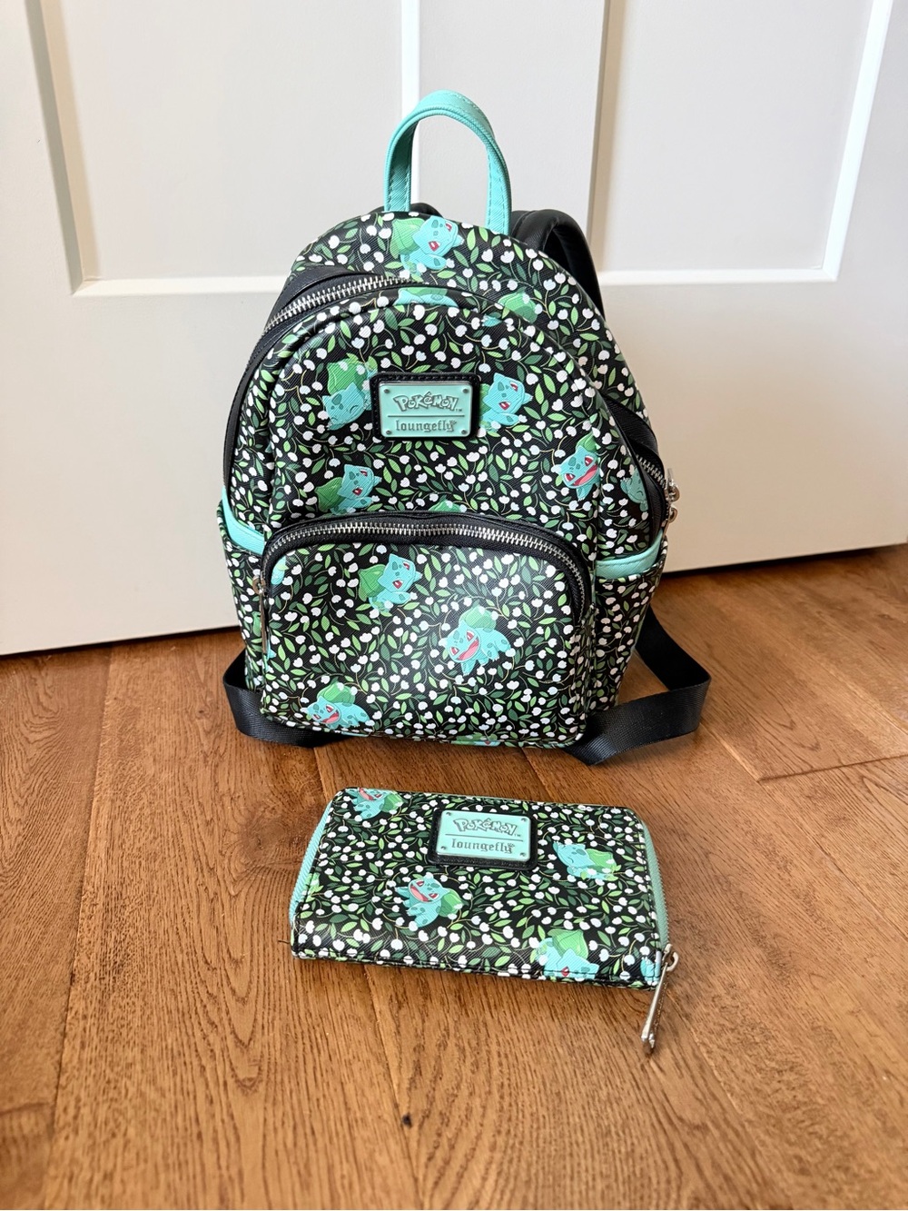 Loungefly Pokemon Bulbasaur Backpack Purse Bag With Matching Wallet